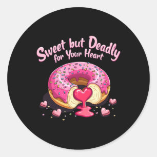 Adesivo Redondo Doce Mas Divertido Romântico Fatal Donut Ele