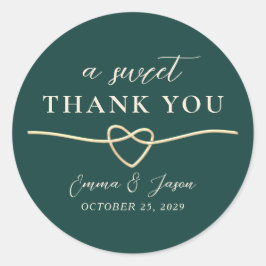 Adesivo Redondo Doce Obrigado, Favor De Casamento, Sticker