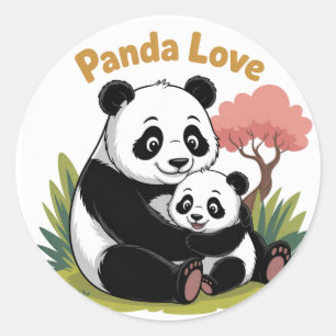 Adesivo Redondo Doce Panda Ama De Volta Aos Pinheiros Da Escola