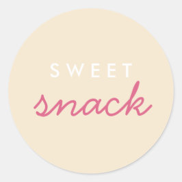 Adesivo Redondo Doce Snack Sticker