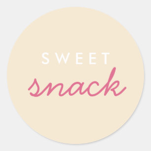 Adesivo Redondo Doce Snack Sticker