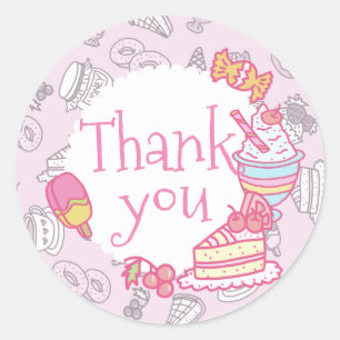 Adesivo Redondo Doces Barkery e Bebidas