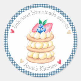 Adesivo Redondo Doces caseiros deliciosos