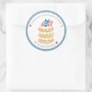 Adesivo Redondo Doces caseiros deliciosos