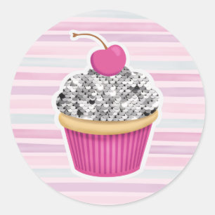Adesivo Redondo Doces de cupcake