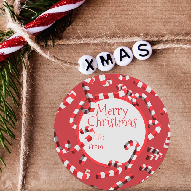 Adesivo Redondo Doces festivos 3D Feliz Natal (Criador carregado)