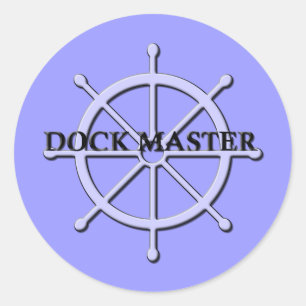 Adesivo Redondo Dock Master Ship Sticker 2