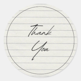 Adesivo Redondo Documento Manuscrito Obrigado Links