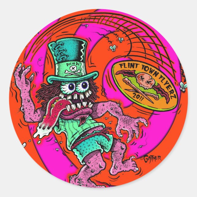 Adesivo Redondo DOD - Golf de Disco (Frente)