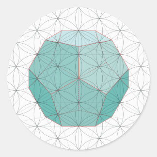 Adesivo Redondo Dodecaedron Sticker