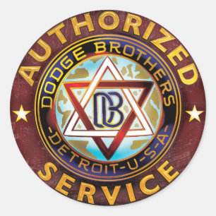 Adesivo Redondo Dodge Brothers