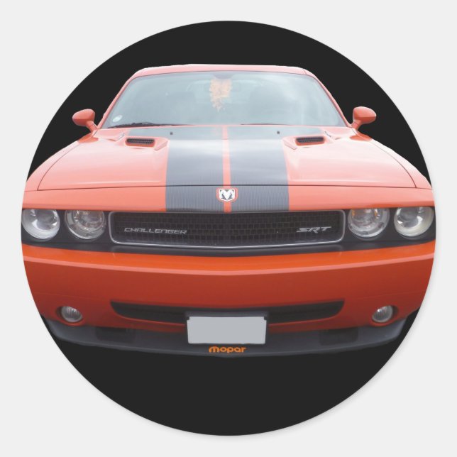 Adesivo Redondo Dodge Challenger SRT Sticker (Frente)