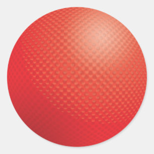 Adesivo Redondo Dodgeball Vermelho