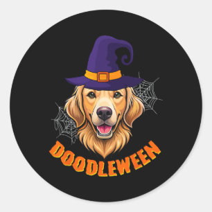 Adesivo Redondo Dodle Ouro Dodle Dedle Dedle Dourado do Halloween 