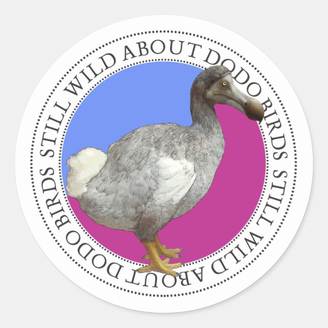 Adesivo Redondo Dodo Bird Stickers (Frente)