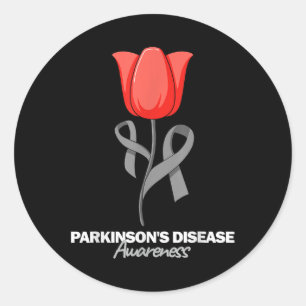 Adesivo Redondo Doença de Parkinsons Sensibilização Abril Mês Tuli