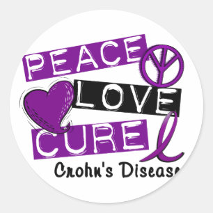 ADESIVO REDONDO DOENÇA DE PEAVE LOVE CURE CROHNS
