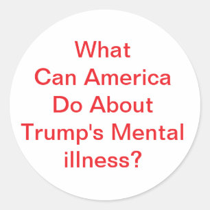 Adesivo Redondo Doença mental de Trump Hankamer Artjunkhaus Quadri