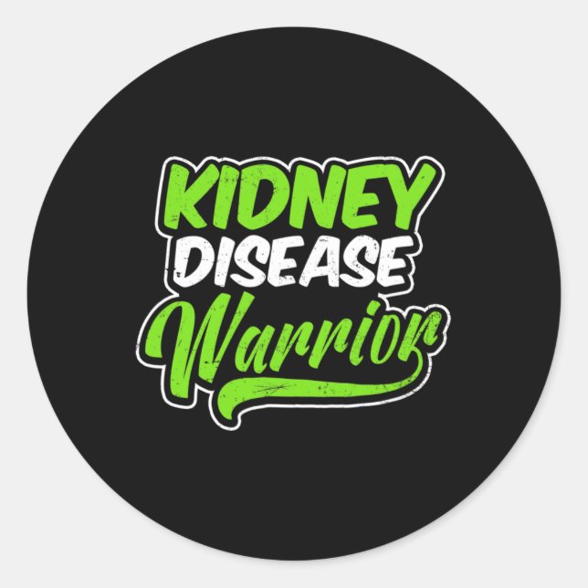 Adesivo Redondo Doença renal Doença Design Warrior Presente (Frente)