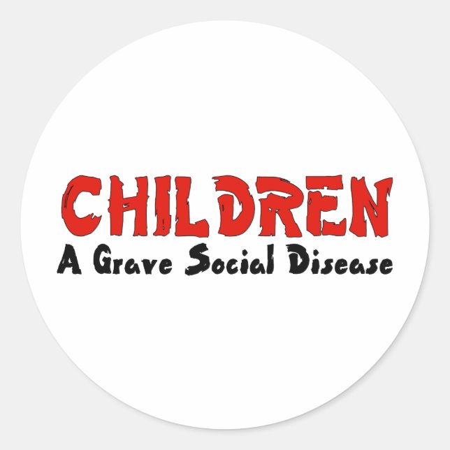 Adesivo Redondo Doença Social Infantil (Frente)