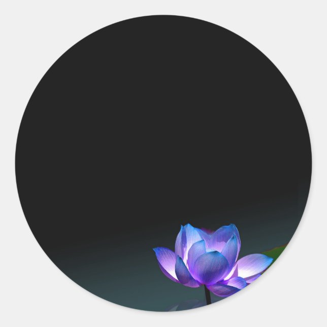 Adesivo Redondo DOENTES AZUIS LOTUS, personalize-o (Frente)