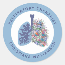 Adesivo Redondo Doentes Com Terapêutica Respiratória Personalizado