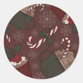 Adesivo Redondo Doentes de Natal