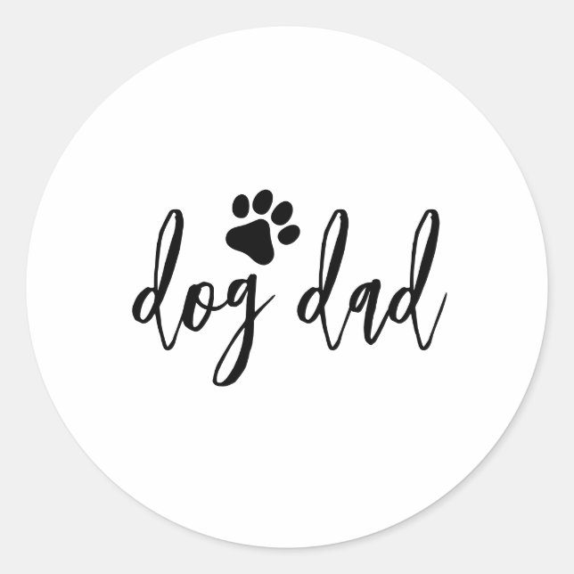 Adesivo Redondo Dog dad (Frente)