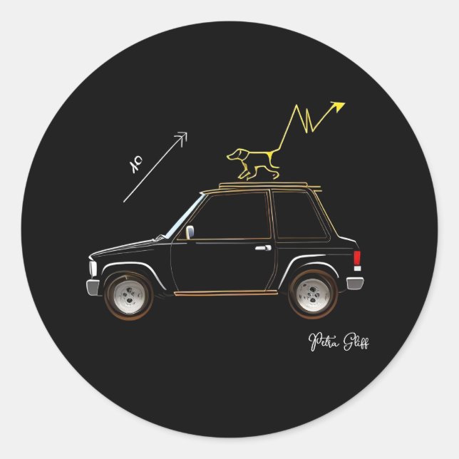 Adesivo Redondo Dog on Wall Street Round Large Stickers (Frente)