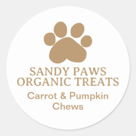 Adesivo Redondo Dog trata presentes caseiros para pequenas empresa