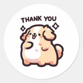 Adesivo Redondo Dog - Vielen Dank