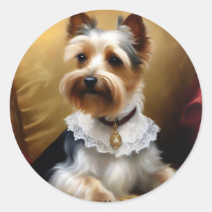 Adesivo Redondo Dog Yorkshire Terrier Beauty