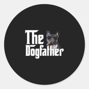 Adesivo Redondo Dogdad French Bulldog Diversão Proprietário do Cac
