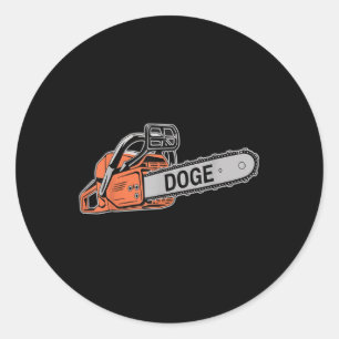 Adesivo Redondo Doge Chainsaw D.o.g. e Saw