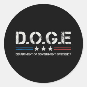 Adesivo Redondo Doge D.o.g., Departamento de Eficiência do Governo