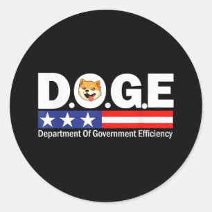 Adesivo Redondo Doge D.o.g., Departamento de Eficiência do Governo