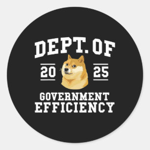 Adesivo Redondo Doge D.o.g. e Departamento de Eficiência do Govern