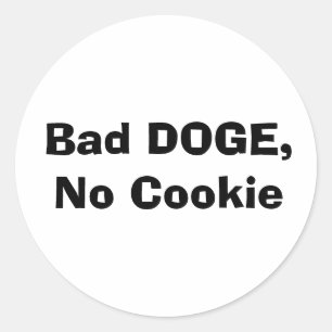 Adesivo Redondo DOGE Mau, Sem Cookie