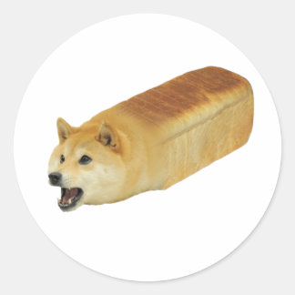 Adesivo Redondo Dogecoin Bread Loaf Crypto
