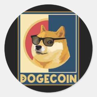 Adesivo Redondo Dogecoin Coin Doge Men Women Kids 2