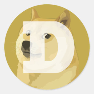 Adesivo Redondo Dogecoin DOGE