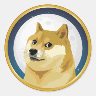 Adesivo Redondo Dogecoin Doge Day 4/20 Stock Market Crypto Funny