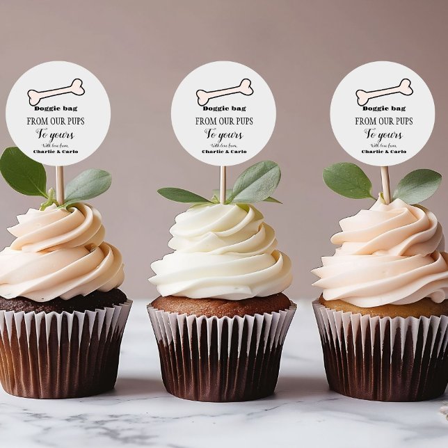 Adesivo Redondo Doggie Bag Dog Treat Wedat Favor Bag (Criador carregado)