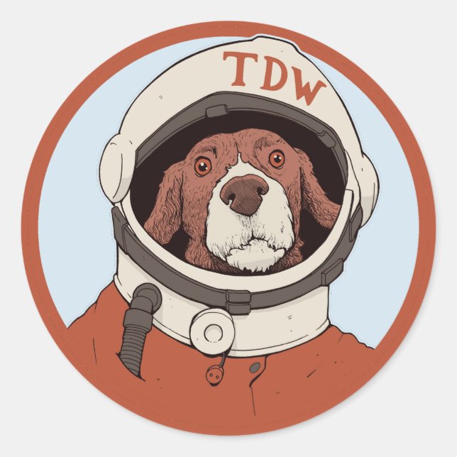 Adesivo Redondo Doggo-naught, Sticker (Frente)