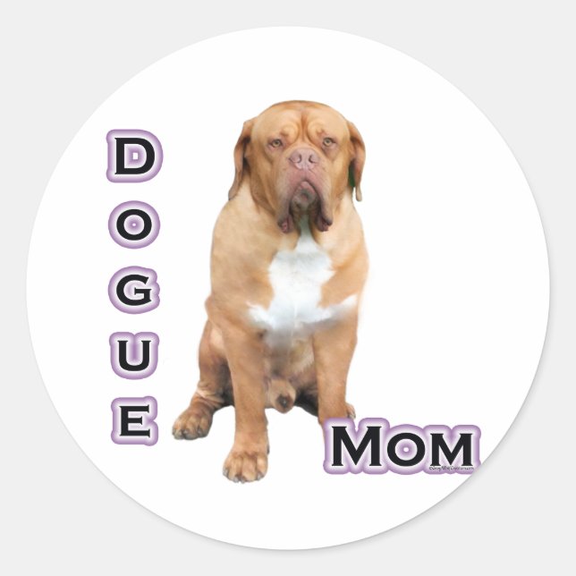 Adesivo Redondo Dogue Mãe 4 - Sticker (Frente)