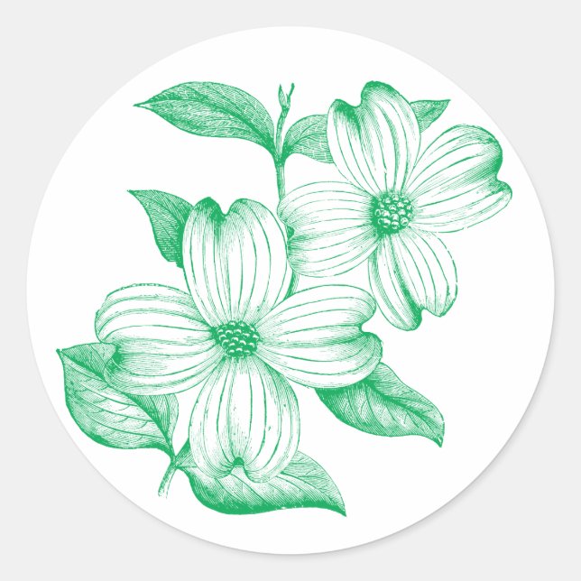 Adesivo Redondo Dogwood Sticker (Frente)