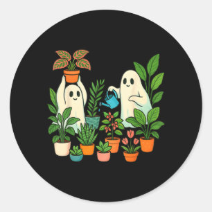 Adesivo Redondo Doida Planta Fantasma Senhora Espiritual Jardineir