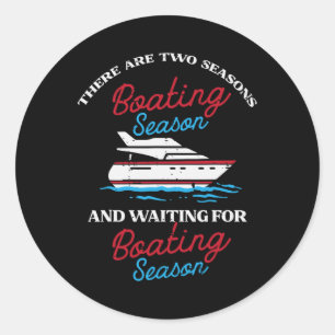 Adesivo Redondo Dois Barco Engraçado Yacht Meme Capitão Homens W