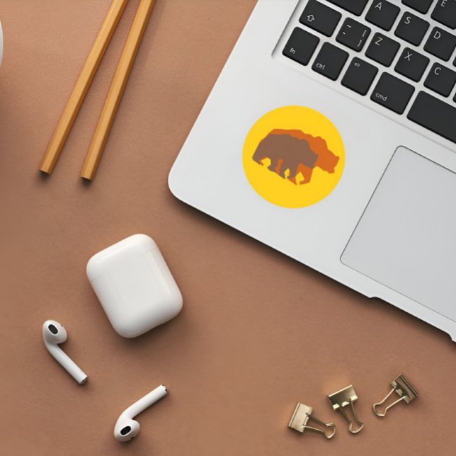 Adesivo Redondo Dois Bears Stick (Criador carregado)