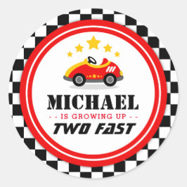 Adesivo Redondo Dois círculos de festa rápida do carro Race